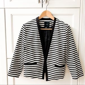 Forever 21 striped cropped blazer